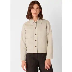 Whistles Taupe Mia Pocket Detail Jacket
